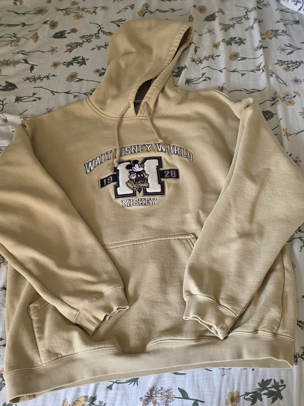 Disney Mickey Beige Hoodie Sweatshirt